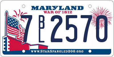 MD license plate 7BL2570