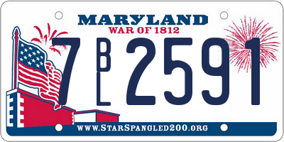 MD license plate 7BL2591
