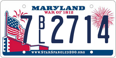 MD license plate 7BL2714