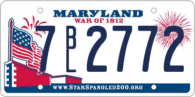 MD license plate 7BL2772