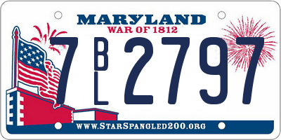 MD license plate 7BL2797