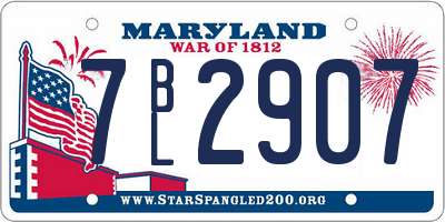 MD license plate 7BL2907