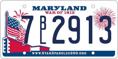 MD license plate 7BL2913