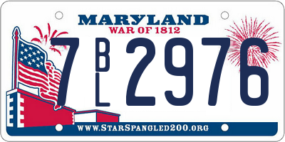 MD license plate 7BL2976