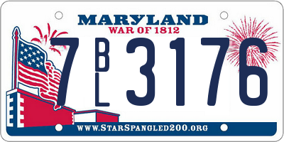 MD license plate 7BL3176