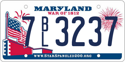 MD license plate 7BL3237
