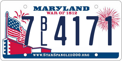 MD license plate 7BL4171