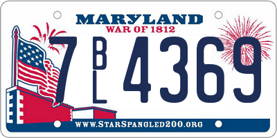 MD license plate 7BL4369