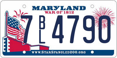MD license plate 7BL4790