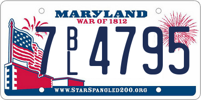 MD license plate 7BL4795
