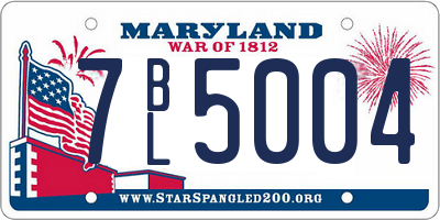 MD license plate 7BL5004