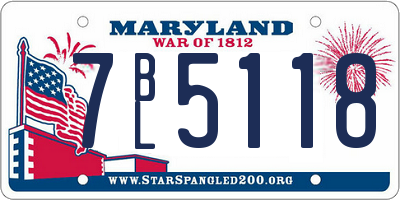 MD license plate 7BL5118
