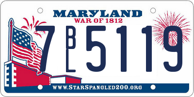 MD license plate 7BL5119