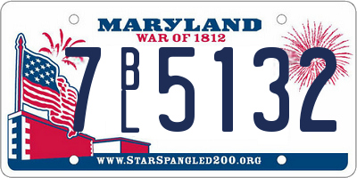 MD license plate 7BL5132