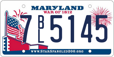 MD license plate 7BL5145