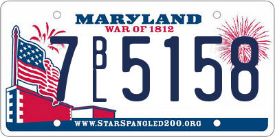 MD license plate 7BL5158