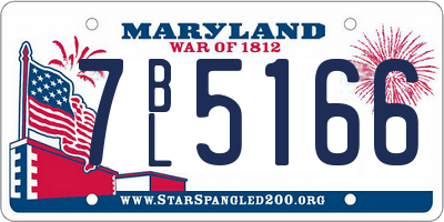 MD license plate 7BL5166