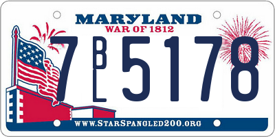 MD license plate 7BL5178
