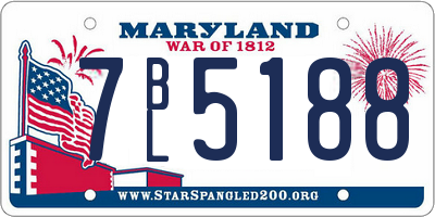 MD license plate 7BL5188