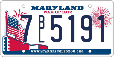 MD license plate 7BL5191
