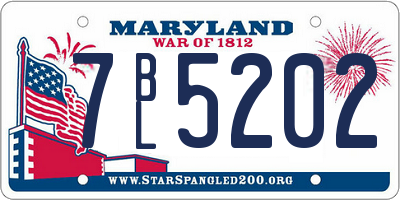 MD license plate 7BL5202