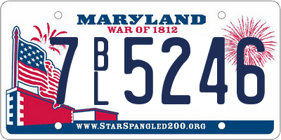 MD license plate 7BL5246