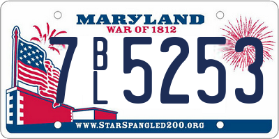 MD license plate 7BL5253