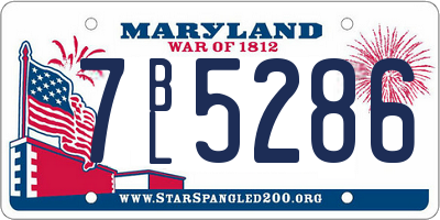 MD license plate 7BL5286