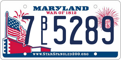 MD license plate 7BL5289