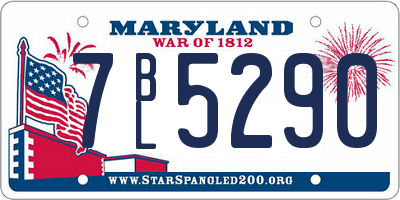 MD license plate 7BL5290
