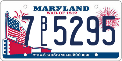 MD license plate 7BL5295