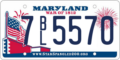 MD license plate 7BL5570