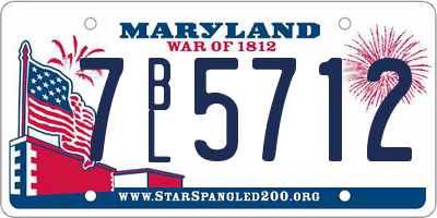 MD license plate 7BL5712