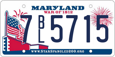 MD license plate 7BL5715