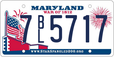 MD license plate 7BL5717