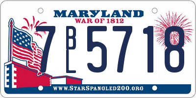MD license plate 7BL5718