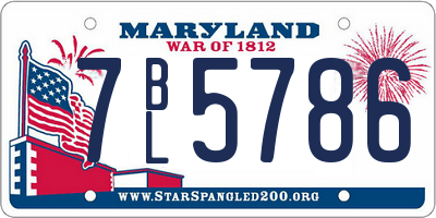MD license plate 7BL5786