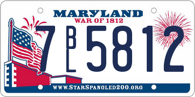 MD license plate 7BL5812