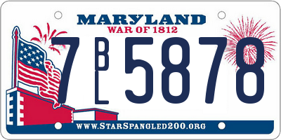 MD license plate 7BL5878