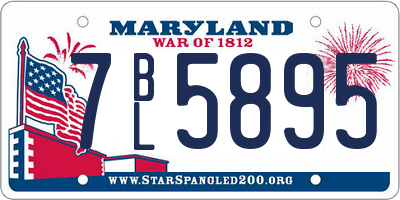 MD license plate 7BL5895