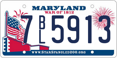 MD license plate 7BL5913