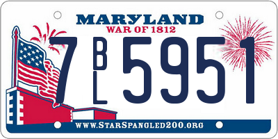 MD license plate 7BL5951