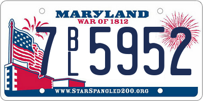 MD license plate 7BL5952