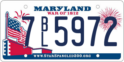 MD license plate 7BL5972