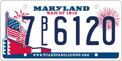 MD license plate 7BL6120