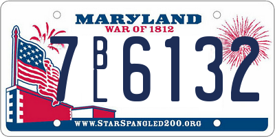 MD license plate 7BL6132