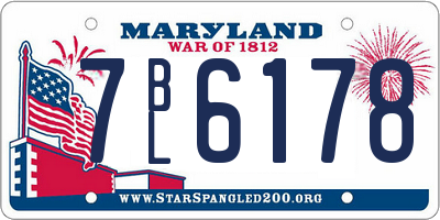 MD license plate 7BL6178