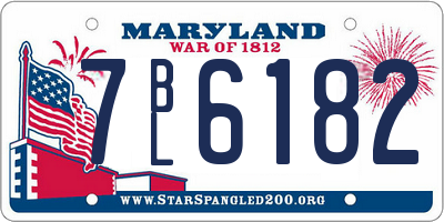 MD license plate 7BL6182