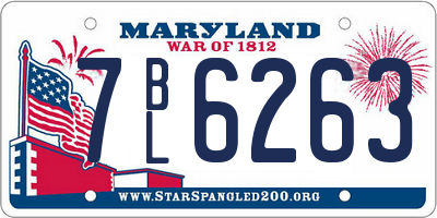MD license plate 7BL6263