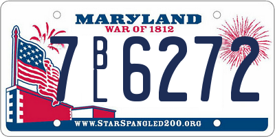 MD license plate 7BL6272